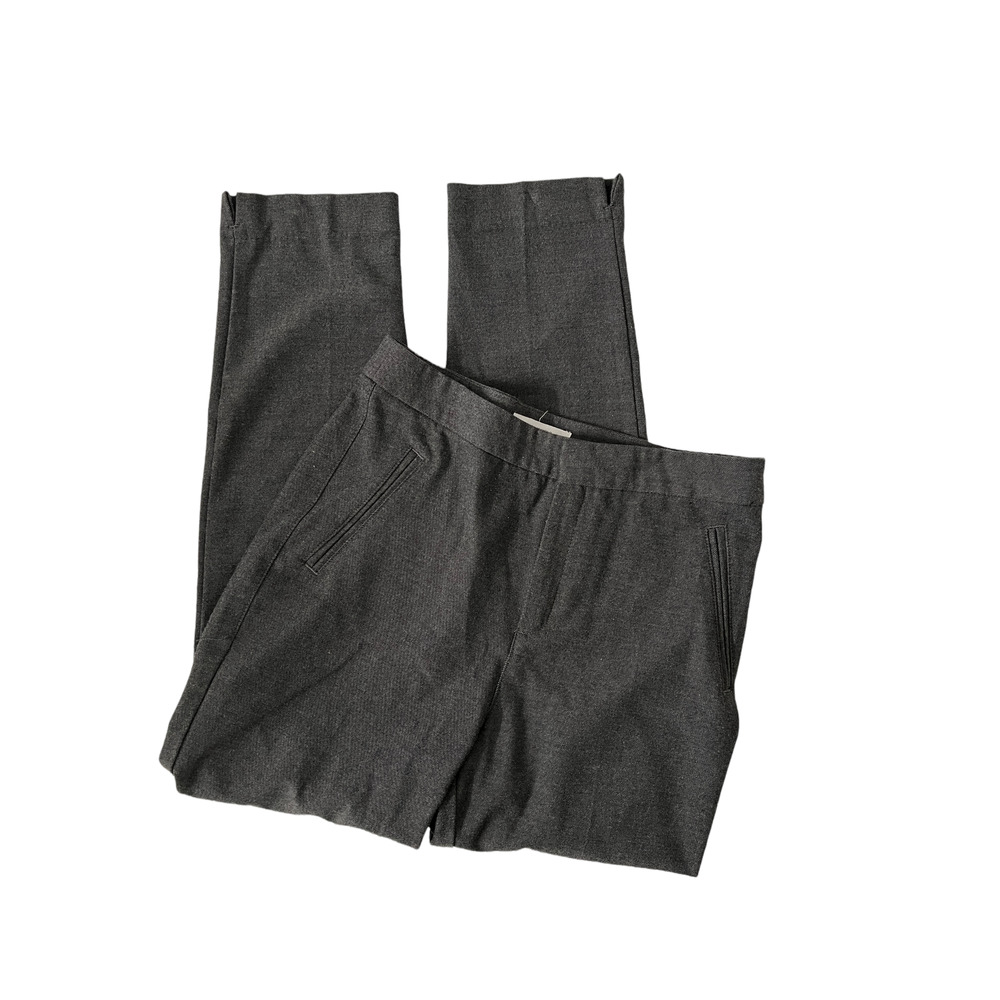 SPRINGFIELD Gray Straight Flat Front Pants High Rise Women's Size 38 / Sz 2 US